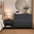 Elara Contemporary 2-Piece Dresser and Nightstand in Charcoal Gray