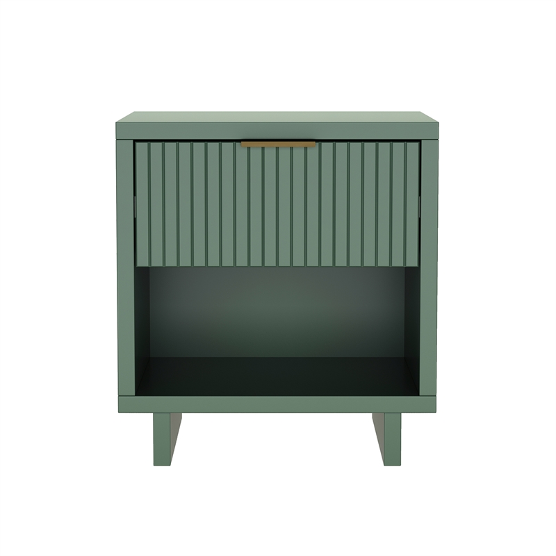 Elara Contemporary 2-Piece Dresser and Nightstand in Sage Green