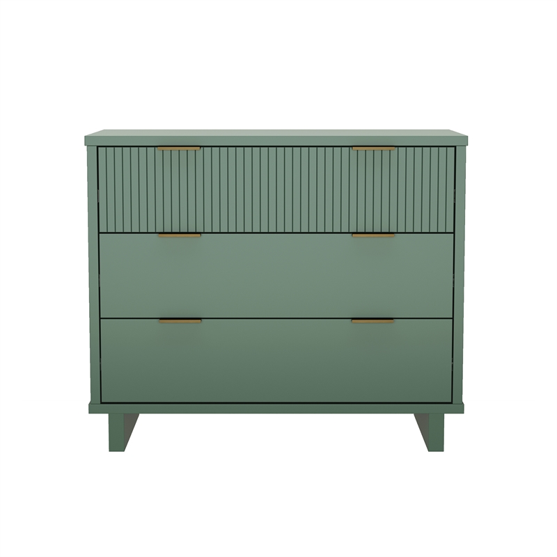 Elara Contemporary 2-Piece Dresser and Nightstand in Sage Green