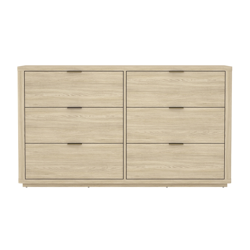 Evelyn Modern 2-Piece Dresser and Nightstand in Natural