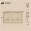 Evelyn Modern 2-Piece Dresser and Nightstand in Natural