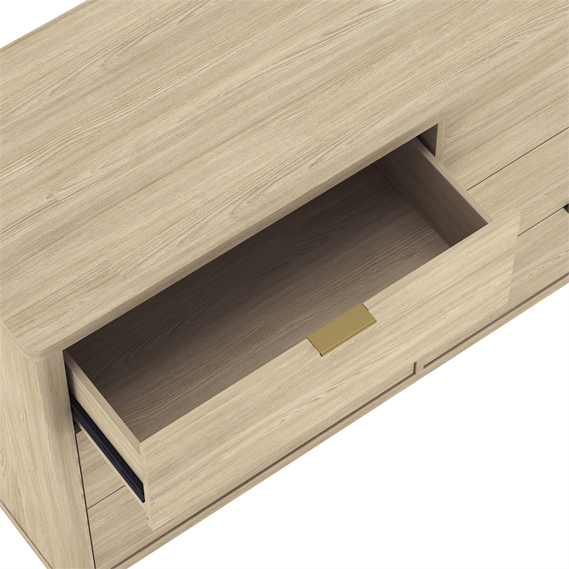Evelyn Modern 2-Piece Dresser and Nightstand in Natural