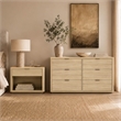 Evelyn Modern 2-Piece Dresser and Nightstand in Natural