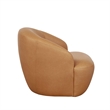 Lukas Contemporary Modern Upholstered Swivel Accent Chair in Camel