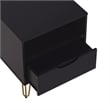 Avira Mid-Century Modern 2-Piece Dresser and Nightstand in Black