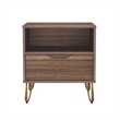 Avira Mid-Century Modern 2-Piece Dresser and Nightstand in Brown