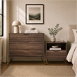 Avira Mid-Century Modern 2-Piece Dresser and Nightstand in Brown