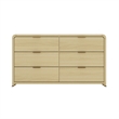 Grace Modern 2-Piece Dresser and Nightstand in Natural Oak and Gold