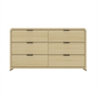 Grace Modern 2-Piece Dresser and Nightstand in Natural Oak and Black