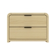 Grace Modern 2-Piece Dresser and Nightstand in Natural Oak and Black