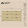 Grace Modern 2-Piece Dresser and Nightstand in Natural Oak and Black