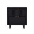 Elara Contemporary 2-Piece Dresser and Nightstand in Black