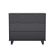 Elara Contemporary 2-Piece Dresser and Nightstand in Charcoal Gray