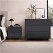 Elara Contemporary 2-Piece Dresser and Nightstand in Charcoal Gray