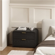 Grace Modern 2-Piece Dresser and Nightstand in Black and Gold