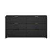 Grace Modern 2-Piece Dresser and Nightstand in Black and Gold