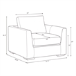 Cleo Contemporary Upholstered Accent Chair in Cream