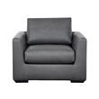 Cleo Contemporary Upholstered Accent Chair in Pewter