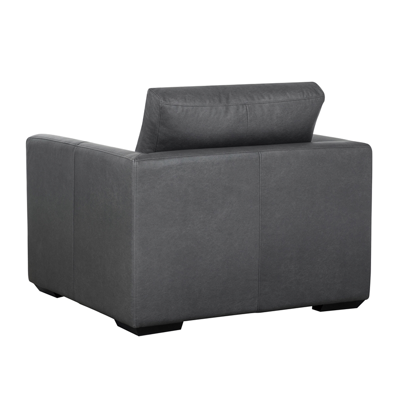 Cleo Contemporary Upholstered Accent Chair in Pewter