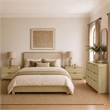Grace Modern 3-Piece Dresser and Nightstand in Natural Oak and Gold