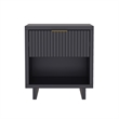 Elara Contemporary 3-Piece Dresser and Nightstand in Charcoal Gray