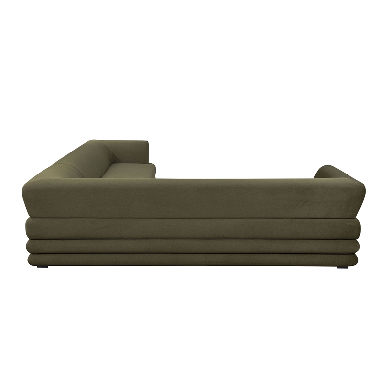 Royal Contemporary Modern 2-Piece Sectional in Green