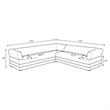 Royal Contemporary Modern 2-Piece Sectional in Green