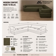 Royal Contemporary Modern 2-Piece Sectional in Green