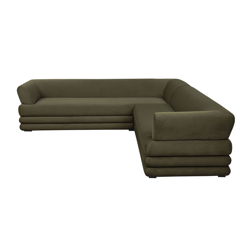 Royal Contemporary Modern 2-Piece Sectional in Green