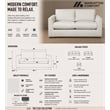 Cleo Contemporary Upholstered Loveseat in Cream