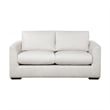 Cleo Contemporary Upholstered Loveseat in Cream