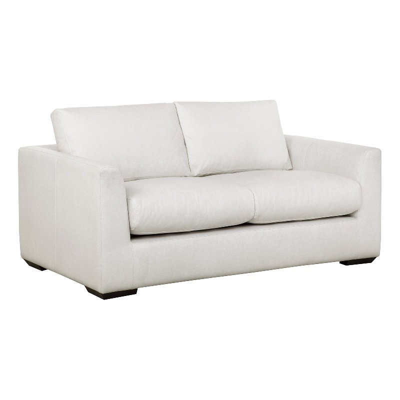 Cleo Contemporary Upholstered Loveseat in Cream