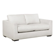 Cleo Contemporary Upholstered Loveseat in Cream