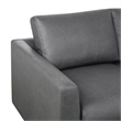 Cleo Contemporary Upholstered Loveseat in Pewter