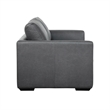 Cleo Contemporary Upholstered Loveseat in Pewter