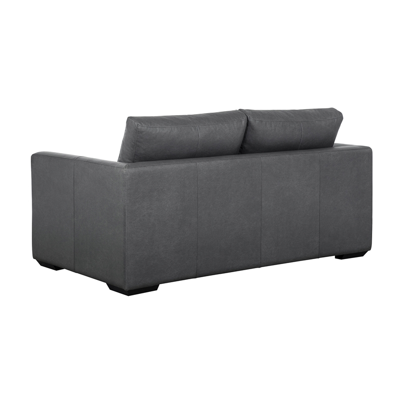 Cleo Contemporary Upholstered Loveseat in Pewter