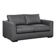 Cleo Contemporary Upholstered Loveseat in Pewter