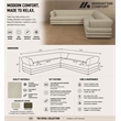 Royal Contemporary Modern 2-Piece Sectional in Natural