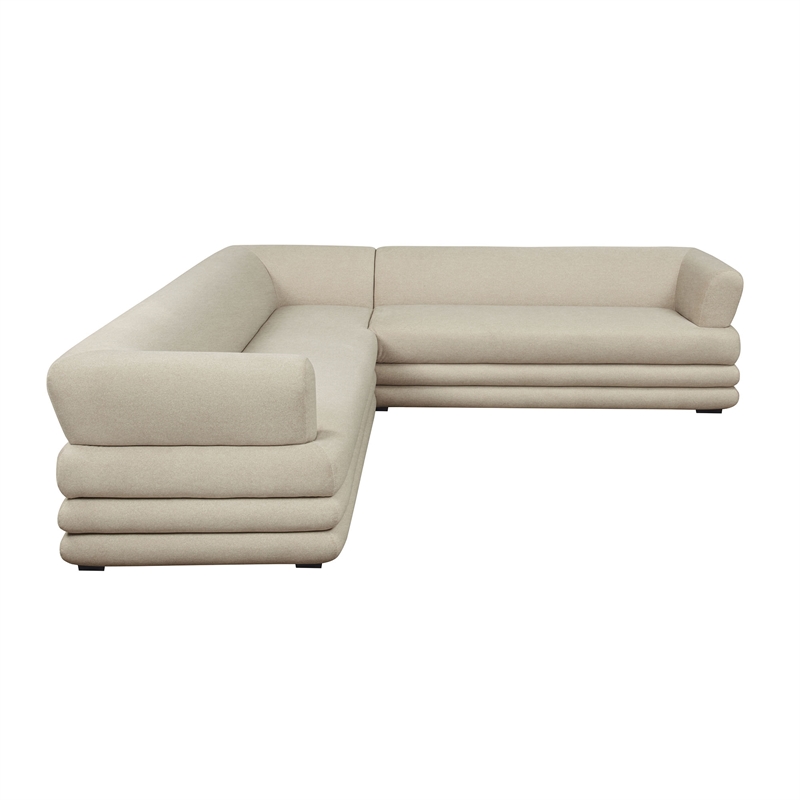 Royal Contemporary Modern 2-Piece Sectional in Natural