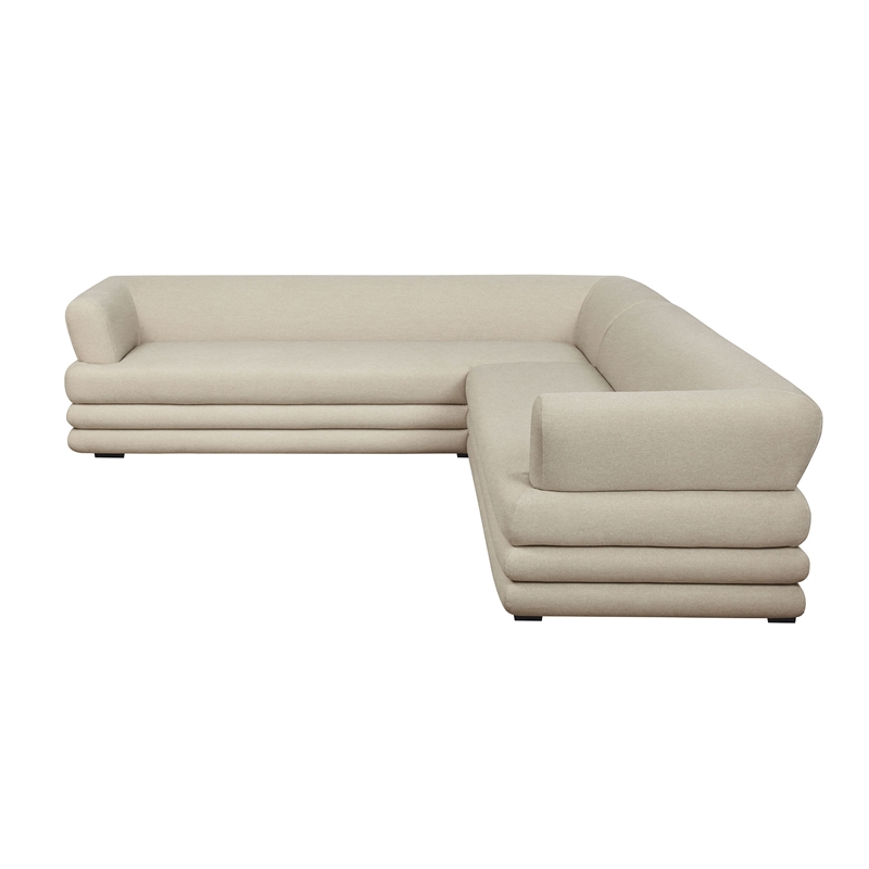 Royal Contemporary Modern 2-Piece Sectional in Natural