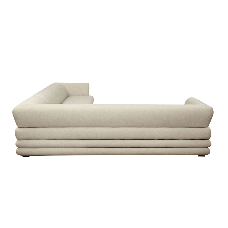 Royal Contemporary Modern 2-Piece Sectional in Natural