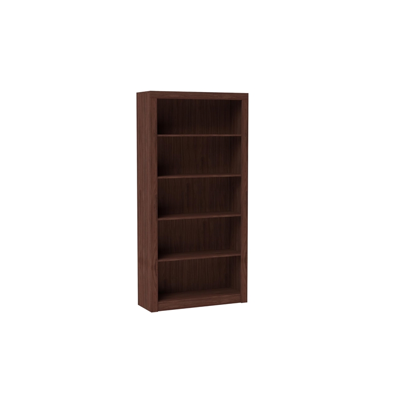 Manhattan Comfort Olinda Series 1.0 Modern 5-Shelf Wood Bookcase in White