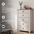 Ashley Furniture Willowton Wood 5 Drawer Chest in White Finish