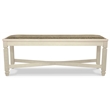 Ashley Bolanburg Large Upholstered Dining Bench in White and Brown