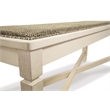 Ashley Bolanburg Large Upholstered Dining Bench in White and Brown