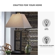 Ashley Furniture Deidra Metal Table Lamp with Fabric Shade in Black (Set of 2)