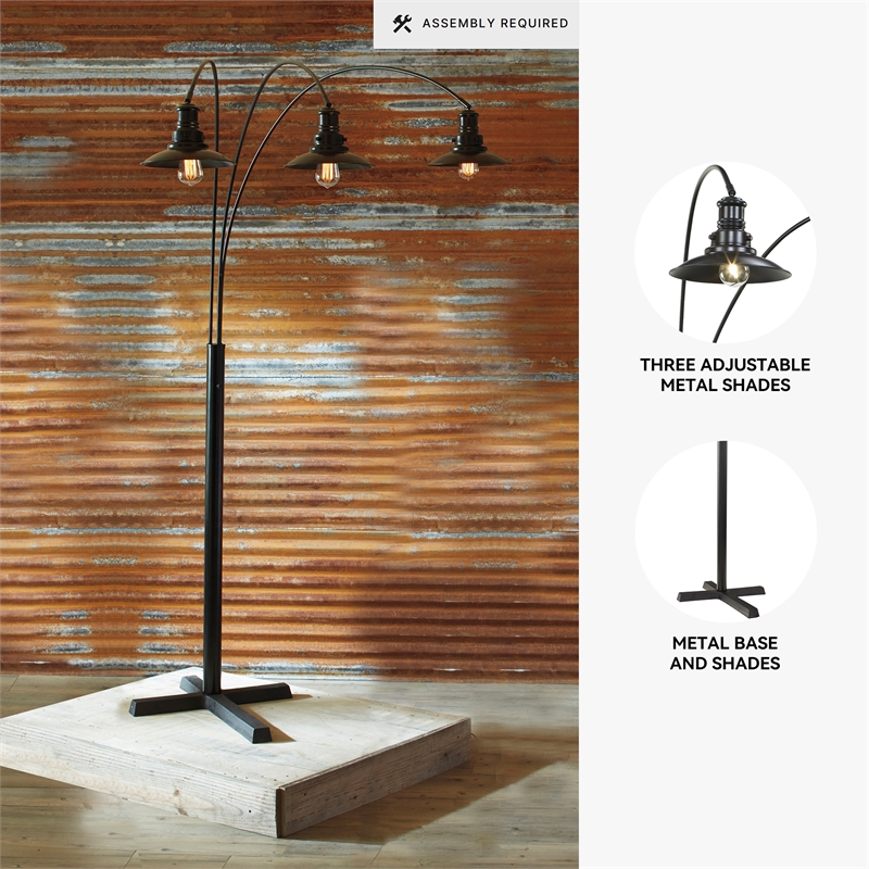 Signature Design by Ashley Sheriel Metal Arc Lamp in Black