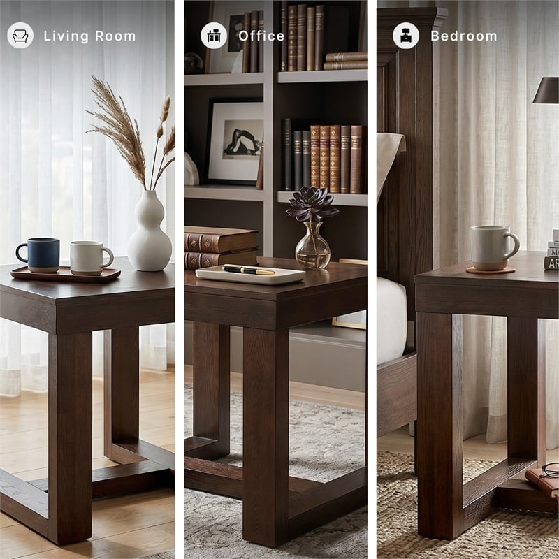 Signature Design by Ashley Watson Square End Table in Dark Brown
