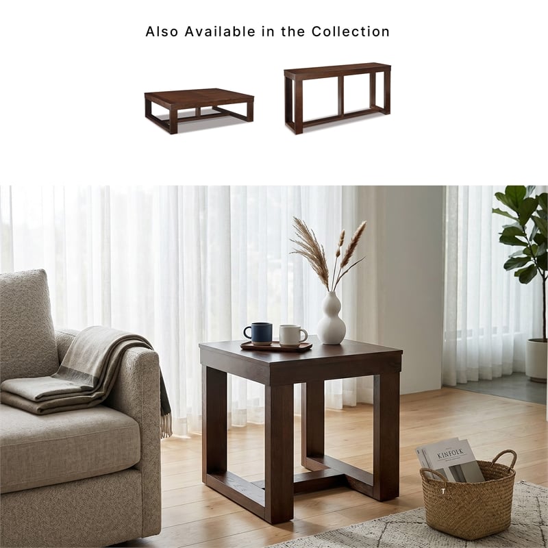 Signature Design by Ashley Watson Square End Table in Dark Brown