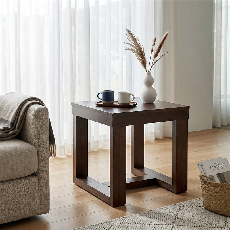 Signature Design by Ashley Watson Square End Table in Dark Brown